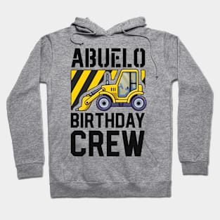 Abuelo Construction Birthday Crew Bulldozer Bday Party Hoodie